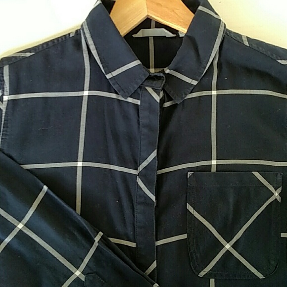 Athleta popover plaid blouse - Picture 7 of 7